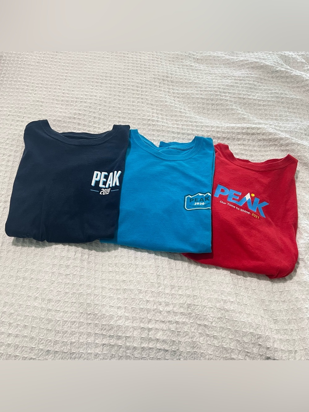 2019-2021 Amazon Peak Employee T-Shirt Lot-Annual Peak Event Tees Size Large